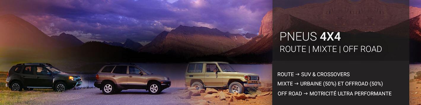 Pneus 4x4 / SUV - Route - Mixte - Tout-terrain