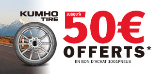 KUMHO| Jusqu'à 50€ offerts*